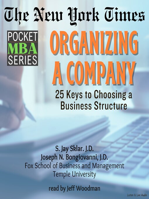 Title details for Organizing a Company by S. Jay Skla, J. D. - Available